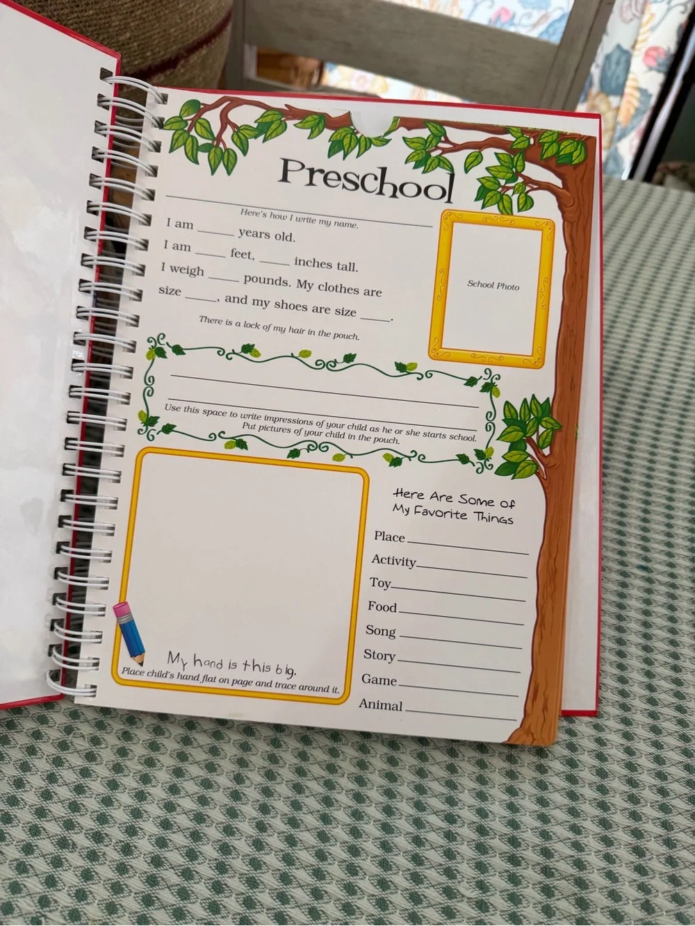 New School Keepsake Album Preschool - 12th Grade School Days Keepsake Album Red